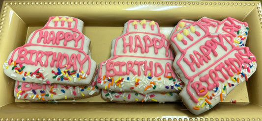 Happy Birthday Cake shaped Pink